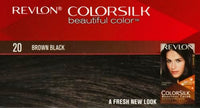 Revlon Colorsilk Beautiful Color, Permanent Hair Color with Keratin, 40ml + 40ml + 11.8ml - 20 Brown Black (Pack of 1)
