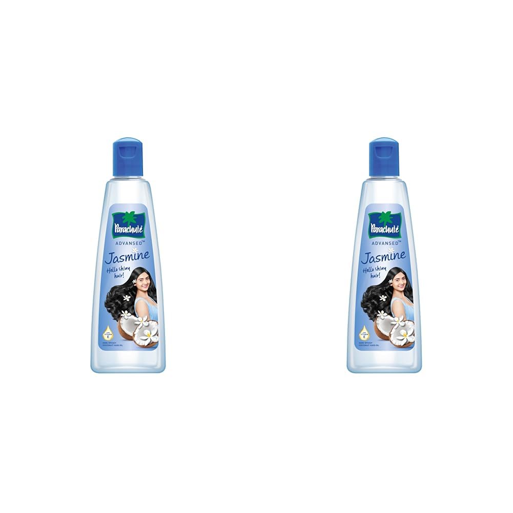 Parachute Advansed Jasmine Coconut Hair Oil With Vitamin-E For Healthy Shiny Hair, Non-sticky, 500ml (Pack of 2)