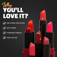Shryoan Powder Matte Lipstick with Moisturizing and Hydrating Formula | For Every Day Use (3.2g) (Shade-06, Shade-06)