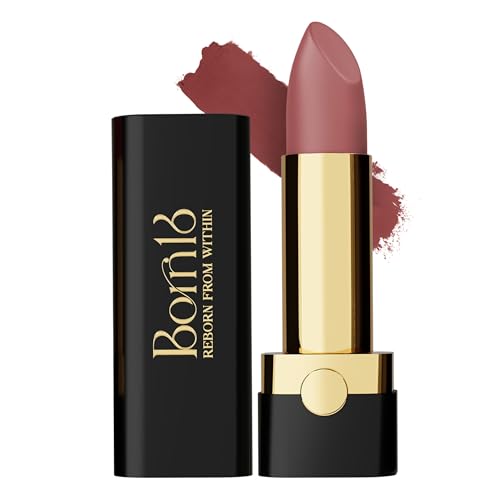 Born16 Moon Duchess Matte Perfection Lipstick – Mystara | Strong Pay-Off, Transfer-Proof with Color Lock Technology | SPF, 24-Hour Moisturization with Vitamin E, 4.2g