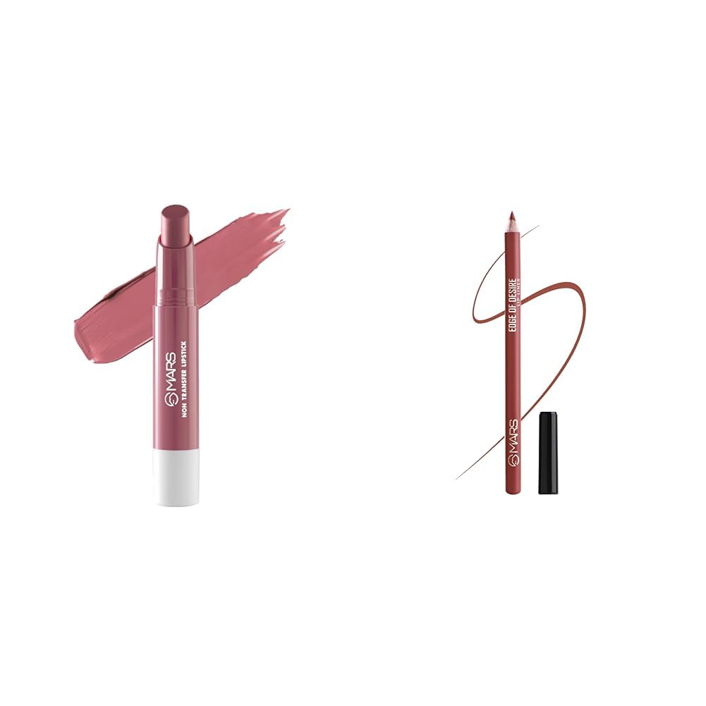 MARS Matte Super Stay Lipstick Lipstick for Women (2.6 gm) (14-ENCHANTED) Matte Lip Liner | One Swipe Smooth Application | Long Lasting Lip Pencil (1.4gm) (20-CHILL RED)