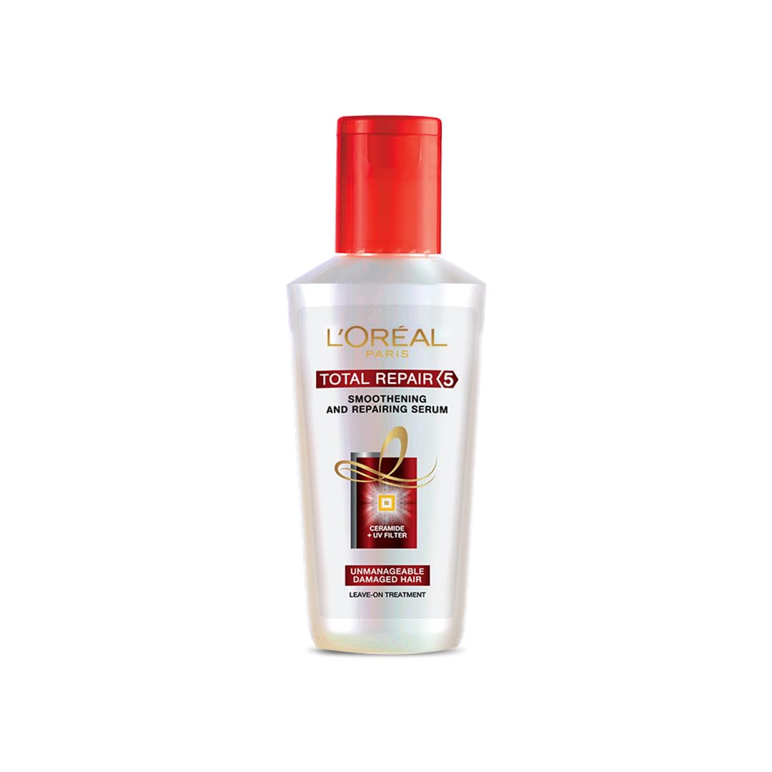 L'Oreal Paris Shampoo & L'Oreal Paris Serum, For Damaged and Weak Hair, With Pro-Keratin + Ceramide, Total Repair 5, 80ml & L'Oreal Paris Shampoo, Nourishes, Repair & Shine, For Long and Lifeless Hair, Dream Lengths, 180ml