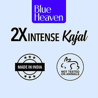 Blue Heaven 2x Intense Kajal Pencil - True Blue, Matte Finish, Waterproof and Smudge Proof Kajal, 0.30gm (Pack of 2)