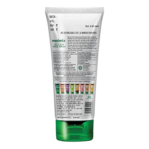 Medimix Ayurvedic Oil clear Face Wash for youthful and glowing skin | With Honey and Besan| 100 ml