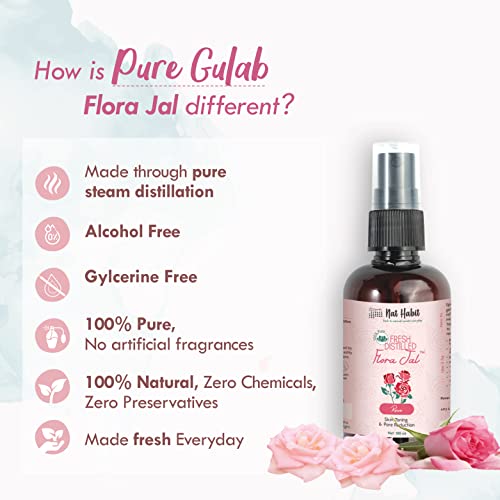 Nat Habit Pure Gulab Flora Jal for Toning & Pore Reduction, Pack of 2