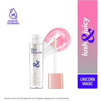 Blue Heaven Lush & Juicy pH based Lip Plumping Wand enriched with Jojoba Oil, Shea Butter + Vitamin E | Visibly Plumped lips| Non Sticky Formula| Soften & Smoothes Plums Lips, Unicorn Magic, 4.2ml