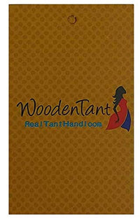 WoodenTant Women’s Ikkat Cotton Silk Saree In Pink with White Cotton Thread work