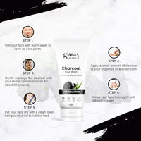 Globus Naturals Anti Pollution Charcoal Face Wash, Enriched with Tea Tree Oil, For Oily & Acne Prone Skin, 75 gm