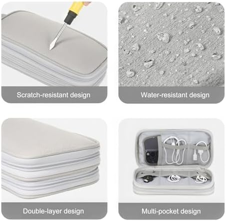 Digital accessory organizer bag, portable double - layer waterproof, suitable for a variety of digital accessories travel universal storage, business travel gadget bag