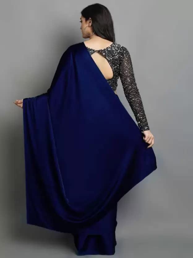 Regolith Designer Sarees for Women 's  Georgette ready to wear sarees for women With Fancy Saree Blouse Piece
