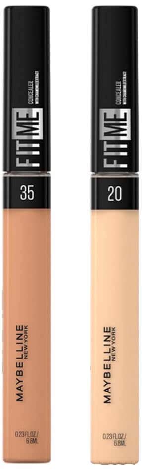 Maybelline New York Fit Me Lotion Natural Matte Cream For All Skin Typesy Concealer (20 & New York Full Coverage Cream For All Skin Typesy Concealer, Pack Of 1