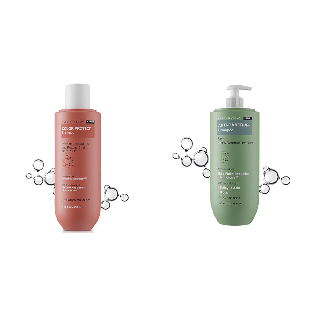 Bare Anatomy Hair Colour Protect Shampoo, Dry & Frizzy Coloured Hair For Unisex, 250ml Expert Anti-Dandruff Shampoo - 750ML