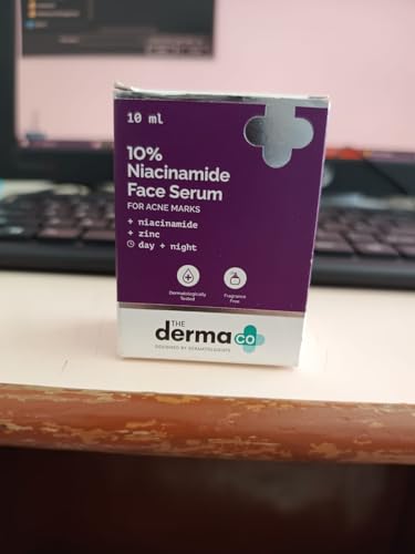 The Derma Co 10% Niacinamide Face Serum with 2% Zinc | Fades Acne Marks | Fights Acne | Controls Oil Production | Reduces Dark Spots | 10 ml