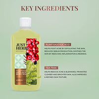Just Herbs Tea Tree Anti - Acne Body Wash with Plant Salicylic Acid for Men & Women 300 ml