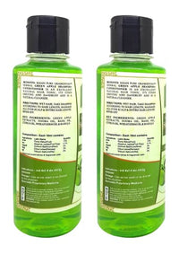 Khadi Pure Herbal Green Apple Shampoo/Hair Cleanser + Conditioner, 210 ml (Pack of 2)