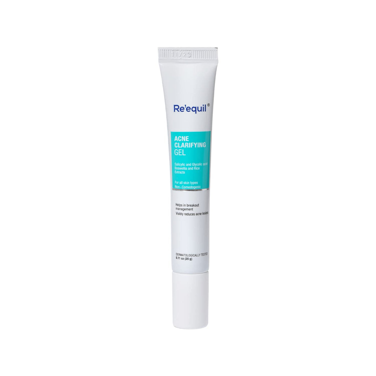 RE' EQUIL Acne Clarifying Gel With Salicylic Acid & Glycolic Acid | For Active Acne & Pimple Treatment | Pimple Removal Gel | Acne-Prone Skin | 20G
