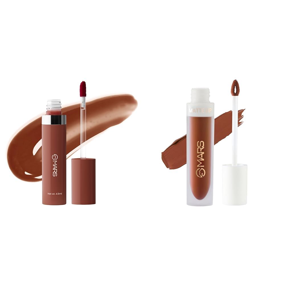 MARS Drip Lip Mist for Women (4.5 ml) (06-Cocoa Drip) Matte Liquid Lip Color | Long Lasting | Non-Transfer & Waterproof Lipstick for Women (4.5 ml) (05-Chocolate Delight)