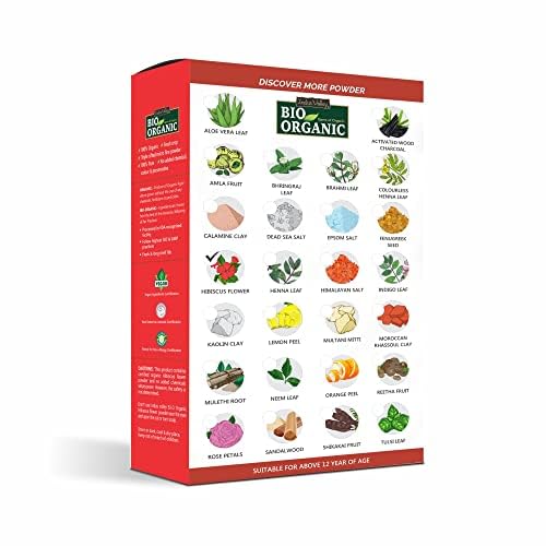 INDUS VALLEY Organic Hibiscus Powder For Hair Care (Hibiscus + Amla + Neem Powder) Each 100g (100x3 = 300g)