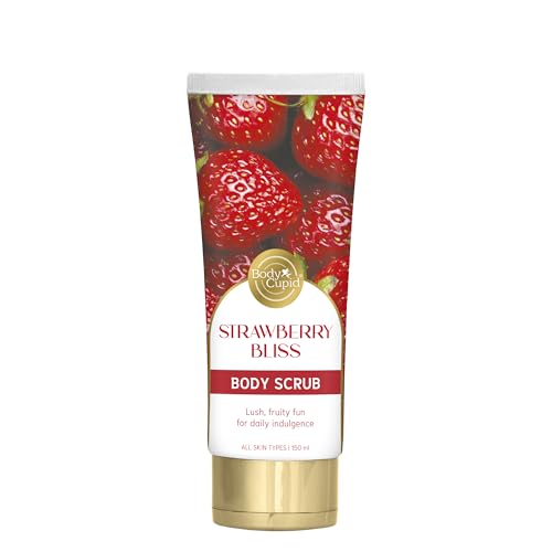 Body Cupid Strawberry Bliss Body Scrub | Gentle Exfoliation for Soft, Radiant Skin | Juicy Strawberry Fun | 150ml
