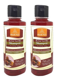 Khadi Pure Herbal Satritha Shampoo/Hair Cleanser SLS-Paraben Free, 210 ml (Pack of 2)