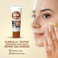 Venusia Tinted sunscreen SPF115I Full spectrum protection I UVA, UVB, Blue light protect I with Anti-oxidant I Sweat & water resistant I No white cast I clinically tested for all skin types I 50 g