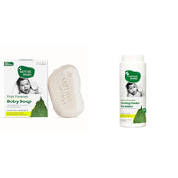 Mother Sparsh Combo of Plant Powered Soap for Babies + Plant Powered Dusting Powder for Babies 200g