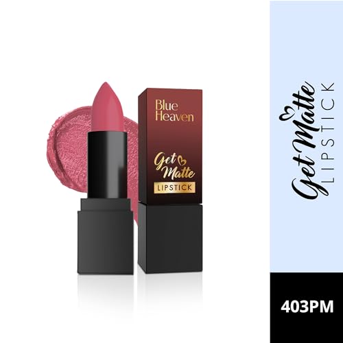 Blue Heaven Get Matte Lipstick | Soft Matte Finish and Lightweight Formula | Intense Pigment | Long-Lasting Lipsticks For Women | 403 | 4GM