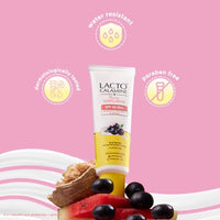 Lacto Calamine Dewy Sunscreen SPF 50 PA+++ | 50g | Water Resistant, No White Cast, UVA & UVB Protection | Sunscreen SPF50 + Primer | Acai Berries, Niacinamide & Watermelon | Dermatologically Tested