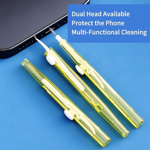 10 Pcs Cell Phone Cleaning Kit,Charging Port Cleaner,Dual Sided Anti Clogging Nylon Brushes,Suitable for Clean Phone Charging Port,Phone Speaker, AirPods,Tablet Camera,Other Electronics