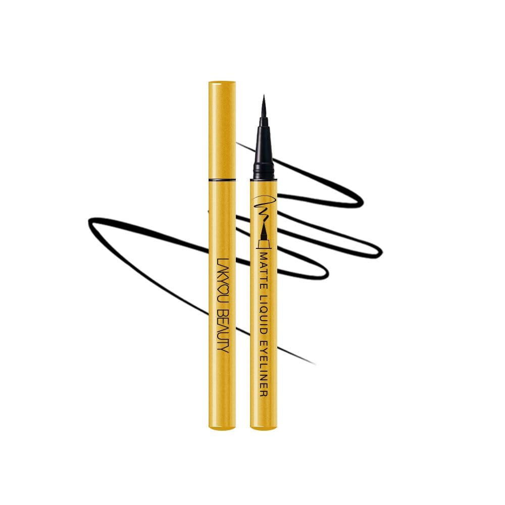 LAKYOU BEAUTY Matte Eyeliner Jet Black - 1.6ml | Smudge-Proof Matte Finish For Intense Looks