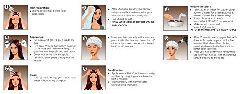 Vegetal Bio Hair Colour - Dark Brown 50g Achieve Natural, Ammonia-Free Hair Color PPD-Free, 100% Herbal Certified Organic for Men and Women UV Protection and Luster Maintenance Complete Kit