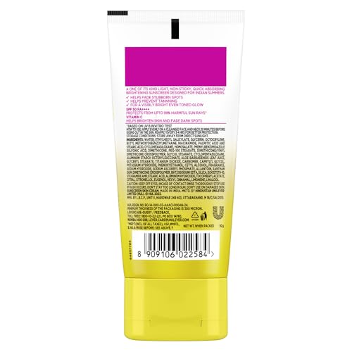 Glow and lovely Brightening Sunscreen SPF 50 | Vita C | PA ++++ |Light weight | Non sticky | No White Cast | 50g