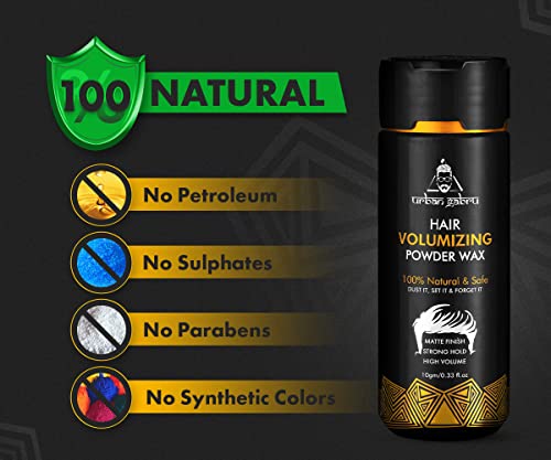 Urbangabru Hair Volumizing Powder Wax (10 GM) & Infinity Hair Wax (100 GM) - Hair Styling Combo Kit