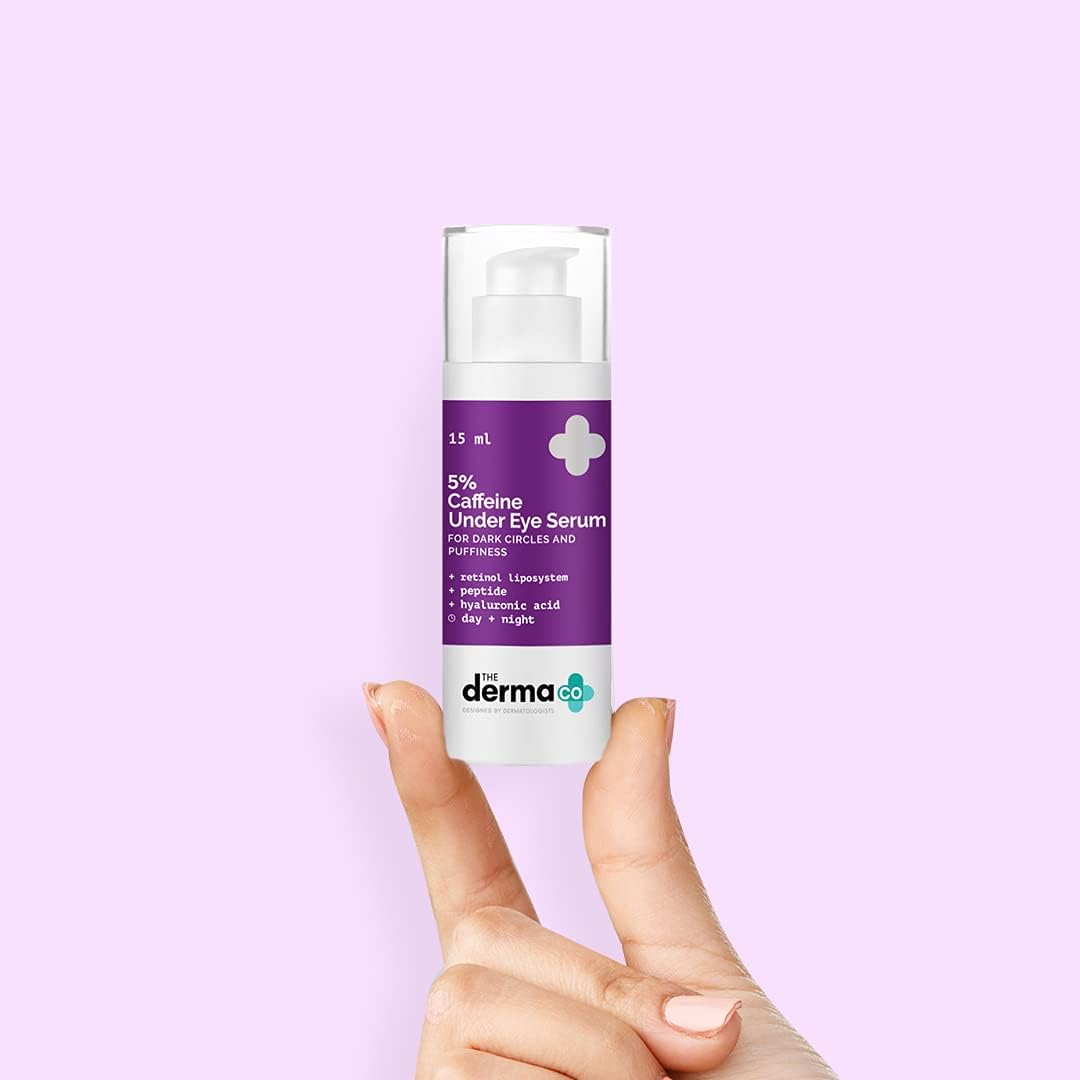 The Derma Co 5% Caffeine Under Eye Serum with Retinol & Peptide for Dark Circles & Puffiness Treats Dark Circles | Fights Signs Of Aging