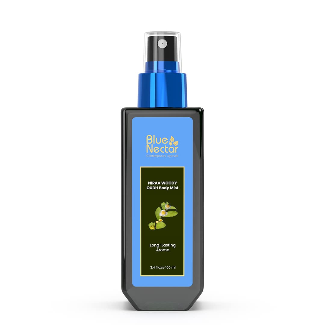 Blue Nectar Niraa Woody Oudh Body Mist for Hydrating Long Lasting Fragrance (100ml)