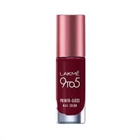 Lakmé 9To5 P+G Nail Color Smokey Crimson 6Ml & 9To5 P+Glossy Finish Nail Color Appleblossom 6Ml Combo, 300 Ml
