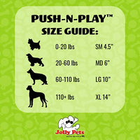 Jolly Pets Push-n-Play Ball Dog Toy, 4.5 Inches/Small, Blue (345 BL)