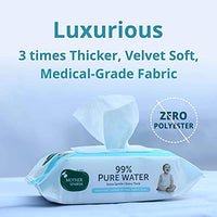 Mother Sparsh 99% Pure Water (Unscented) Baby Wipes I Natural Plant Made Cloth - Super Thick I 72 pcs/Pack - Pack of 5
