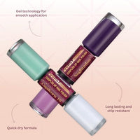Typsy Beauty 2 In 1 Gel Nail Polish | Blue & Green | Quick Drying | Glossy Finish | Long Lasting | Chip Resistant |10 ml