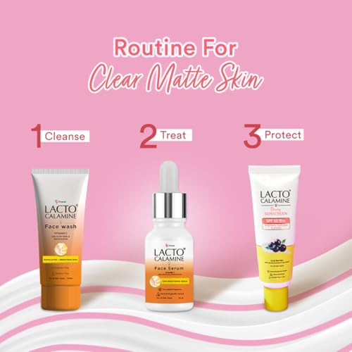 Lacto Calamine Dewy Sunscreen SPF 50 PA+++ | 50g | Water Resistant, No White Cast, UVA & UVB Protection | Sunscreen SPF50 + Primer | Acai Berries, Niacinamide & Watermelon | Dermatologically Tested