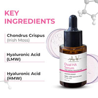 ACTIHERBZ vitamins DUAL Hyaluronic Acid Face Serum For Plum Youthful Skin | Hydrating Face Serum For Fine lines | For All Skin Types – 30ml