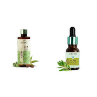 Nat Habit Cold Pressed Oil Combo Castor Oil 200ml and Tea Tree Essential Oil 15ml For Hair Growth, Hairfall