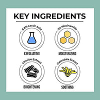 Dr. Sheth's Liquorice & 8.8% Lactic Acid (AHA) Chemical Peel For Even-Toned, Glowing Skin With 2% Niacinamide, Calendula Extract, AHA Peeling Solution For Face, Chemical Exfoliator For Unisex, 30g
