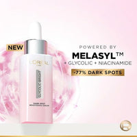 L'Oreal Paris Glycolic Bright 8% [Melasyl + Niacinamide] Face Serum for Brightening Dark Spots 15ml