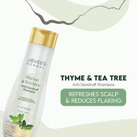 Jovees Herbal Thyme & Tea Tree Anti Dandruff Shampoo | With Tea Tree, Thyme & Lemon Extract | For All Hair Type | Prevents Dandruff & Dry Scalp 150ML