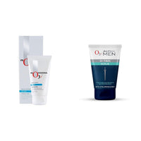 O3+ Milk Scrub Enriched with Macadamia Nuts Extracts for Clean & Bright Complexion & O3+ ALPHA MEN Acno D-TAN Scrub With Hyaluronic & Mint 50g