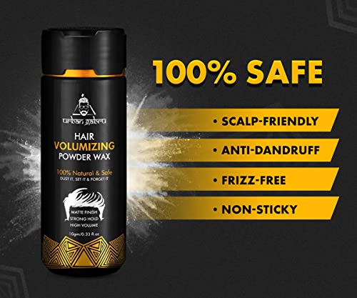 Urbangabru Hair Volumizing Powder Wax (10 GM) & Infinity Hair Wax (100 GM) - Hair Styling Combo Kit