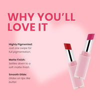 Seven Seas Creamy Matte Long Stay Lipstick | Smooth Glide | Waterproof & smudge proof lipstick | High Rich colors Matte Finish Lipstick (STILLETO, 3.5g)