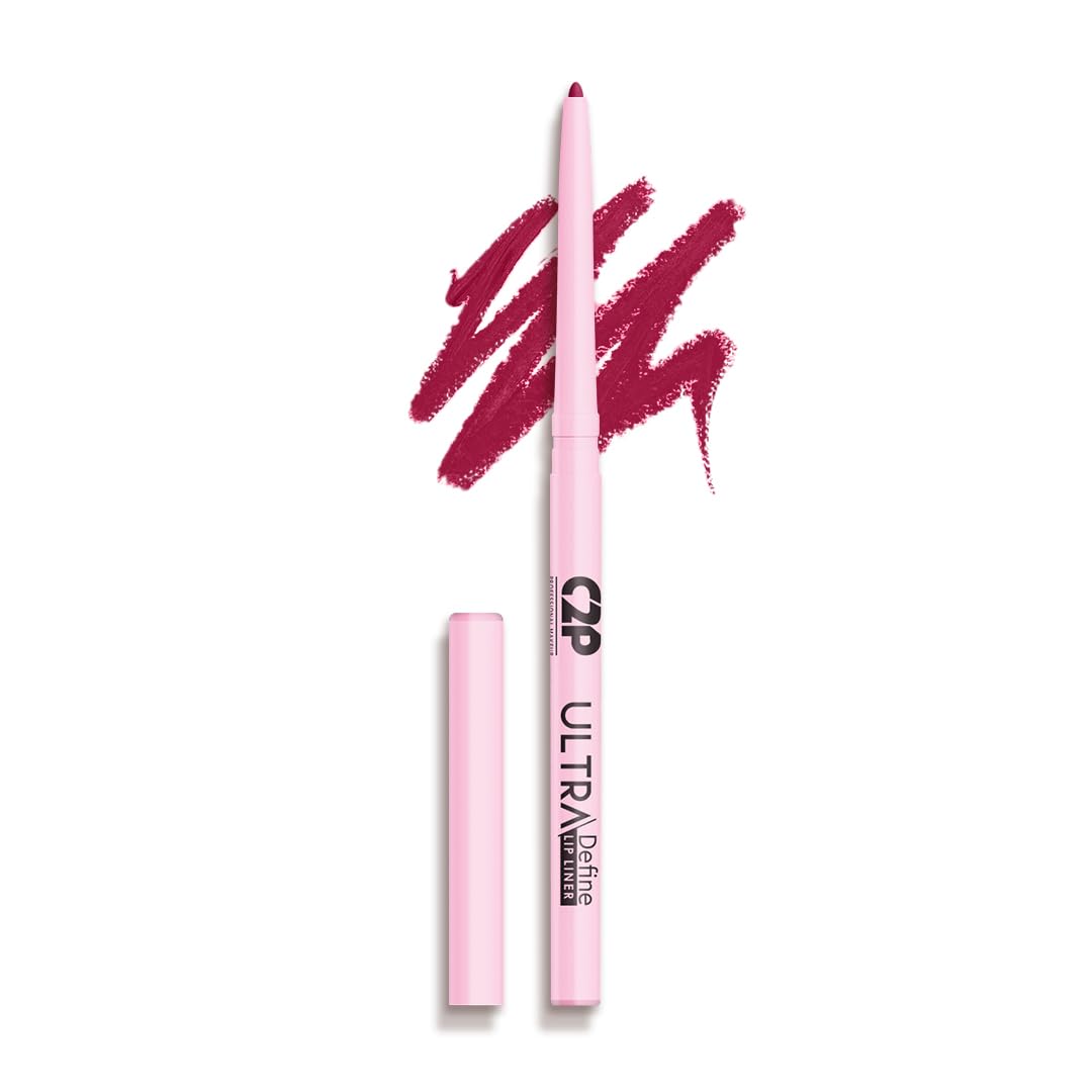 C2P Pro Ultra Define Lip Liner, One Swipe Smooth Application, Matte Finish, Long Lasting, Waterproof & Smudge Proof, Enriched with Jojoba Oil & Shea Butter, 0.27g (Doll House 04-Pink)