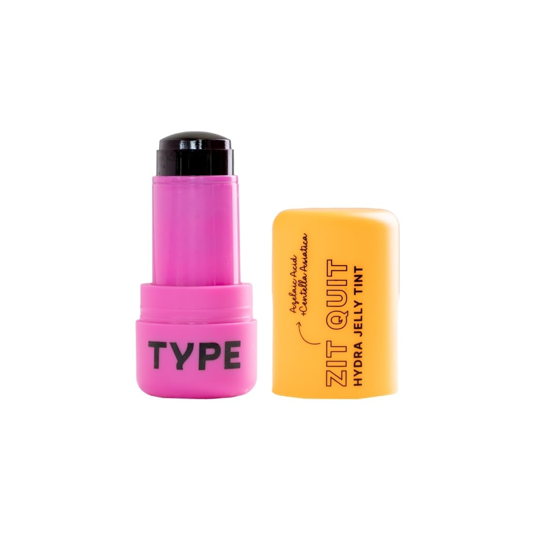 TYPE BEAUTY INC. Zit Quit Hydra Jelly Tints For Cheeks, Lips and Eyes | Lip Stain with Azelaic Acid for Acne | Long Lasting | Smudge-proof Lip Tint for Women & Girls - Black Cherry (84) | 9g